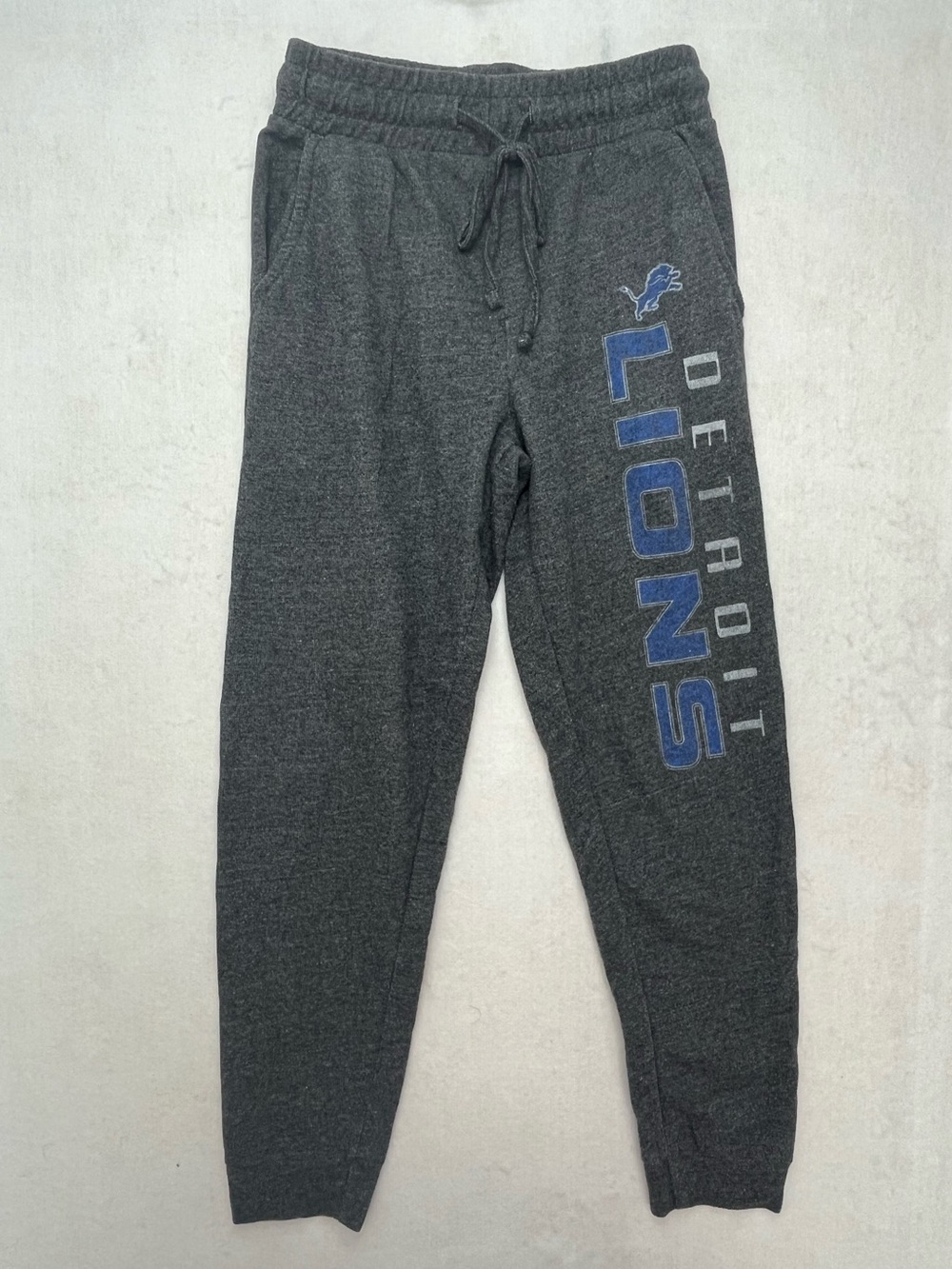 NFL Detroit Lions Women’s Heather Gray Sleepwear Jogger Sweatpants Size Small